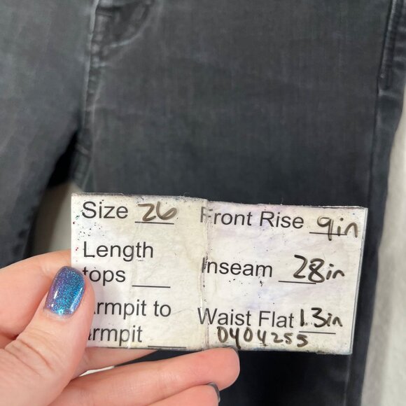 Madewell Womens Black Denim 9" High-Riser Skinny Skinny Jeans Size 26 - Picture 12 of 12